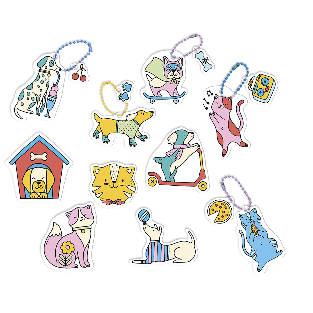 Janod | Atelier – Shrink Plastic Katten en Honden (DIY Sleutelhangers & Magneten)