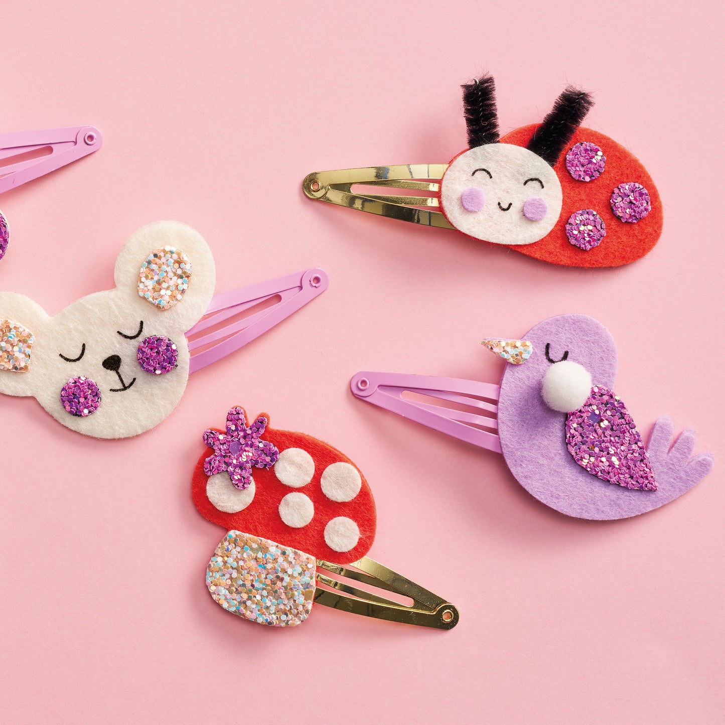 Janod | Atelier Bijoux – 6 Haarspeldjes Maken Glitter Bloementuin