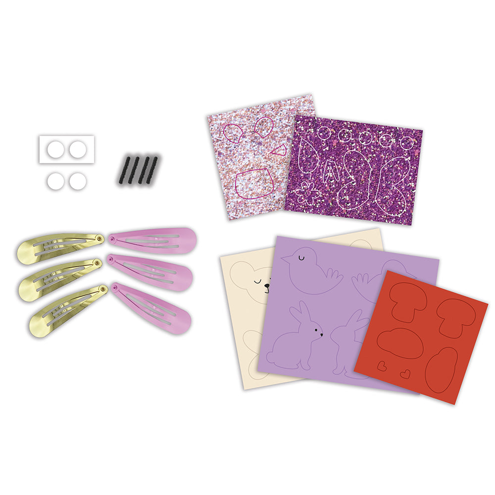 Janod | Atelier Bijoux – 6 Haarspeldjes Maken Glitter Bloementuin