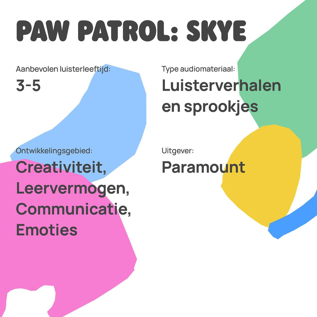 FABA | PAW Patrol Skye – Nederlandstalig Luisterfiguur