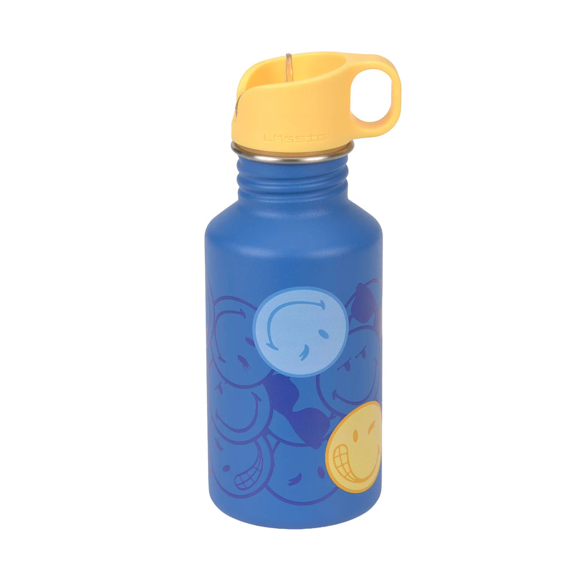Lässig | RVS drinkfles 500 ml – SmileyWorld Electric Blue