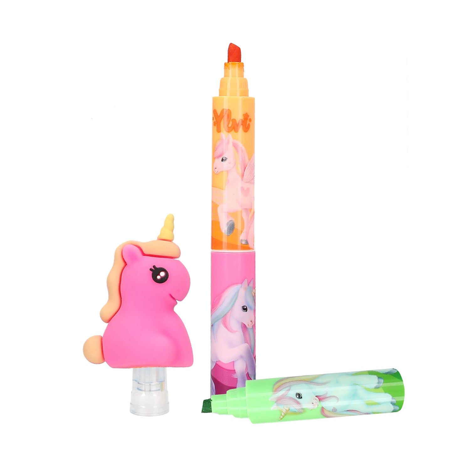 Ylvi | 3-in-1 markeerstift met eenhoorn topper