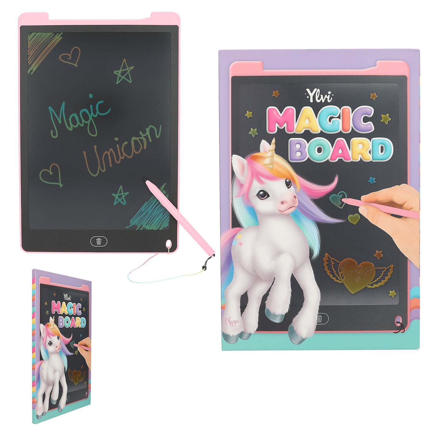 Ylvi | Magic Board LCD tekenbord met eenhoorn – 12 inch