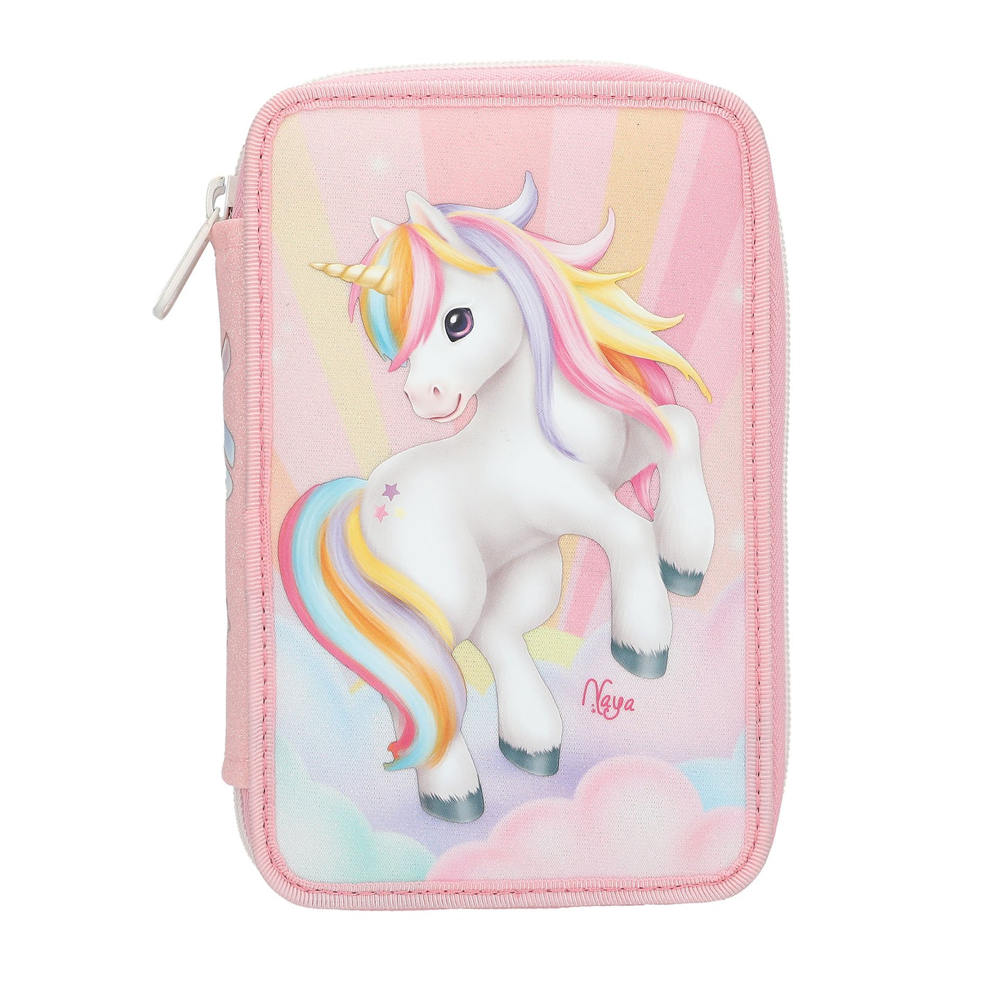 Ylvi | 2-vaks gevulde etui SUGAR POP – roze eenhoorn etui met glitter