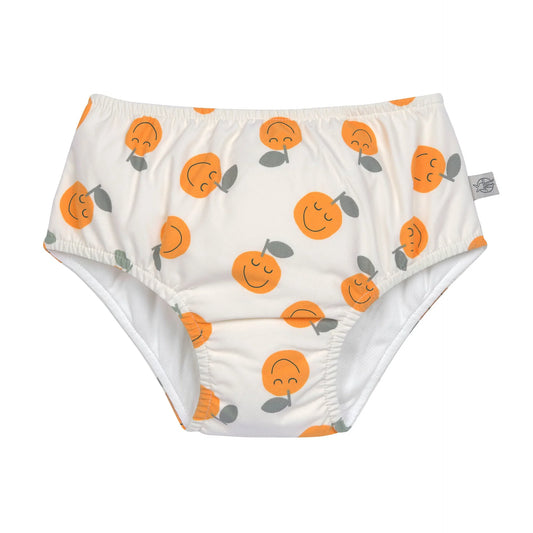 LÄSSIG | Swim Diaper Orange Sea Salt – Duurzame Zwemluier met Print