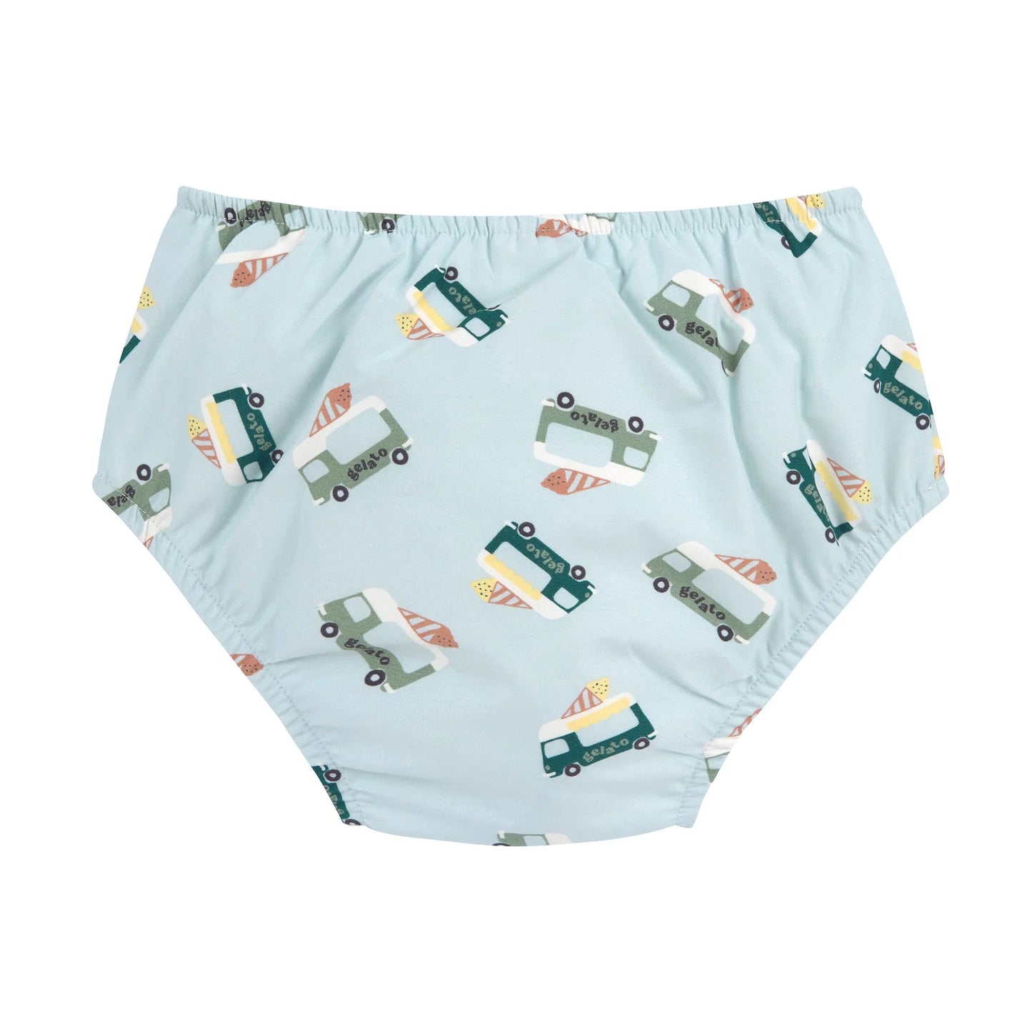 LÄSSIG | Swim Diaper Ice Cream Truck Illusion Blue – Duurzame Zwemluier