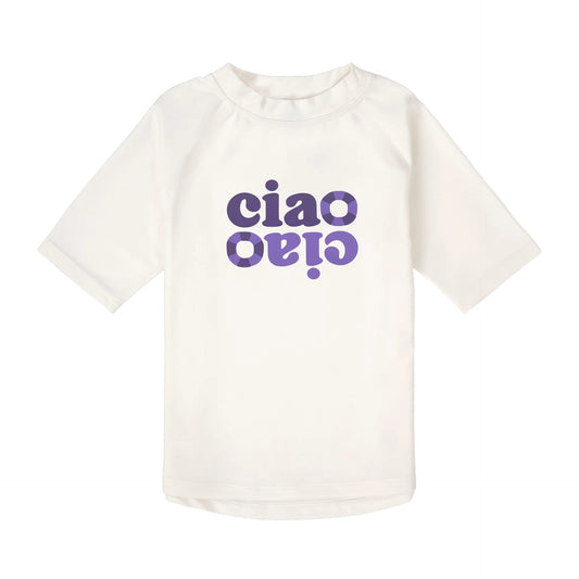 LÄSSIG | Rashguard Korte Mouw – UV Shirt Kind Purple Sea Salt