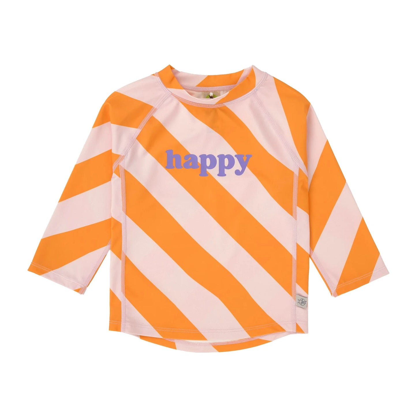 LÄSSIG | UV Shirt – Long Sleeve Rashguard Strepen Roze Oranje “Happy”