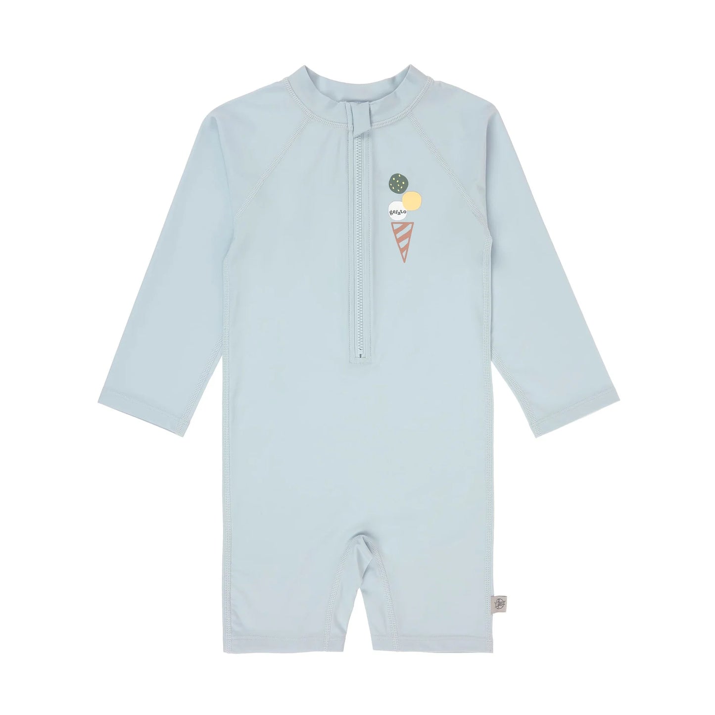 LÄSSIG | Long Sleeve Sunsuit Ice Cream Illusion Blue – UV Zwempak Baby