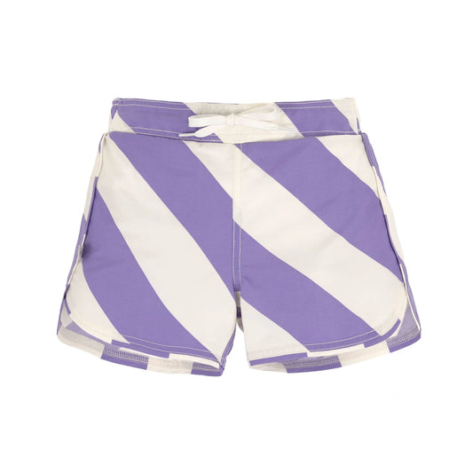 LÄSSIG | Boardie Shorts Kids Stripes Purple Sea Salt – Zwemshort Kind