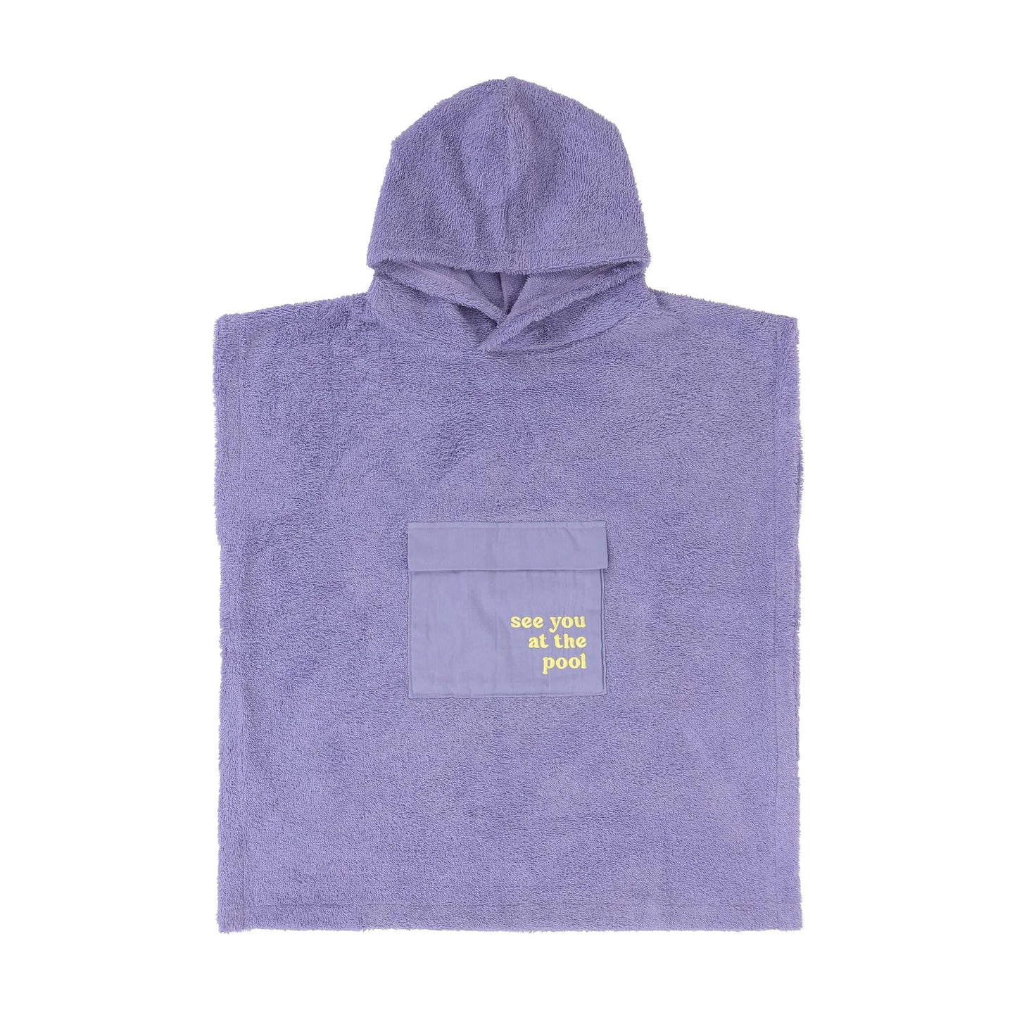 LÄSSIG | Terry Surf Poncho Paars – Kinder Badponcho met Capuchon 3-6 jaar
