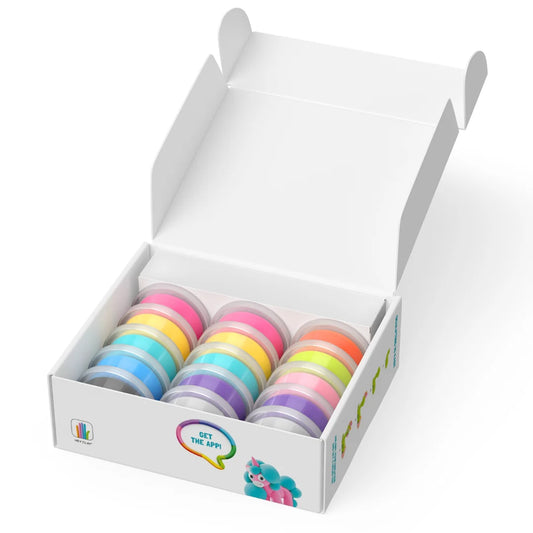 Hey Clay | Unicorns Klei Set – Maak Alle 6 Unicorns (15 Cans Complete Set)