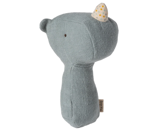 Maileg | Lullaby Friends neushoorn rammelaar - Dusty Blue