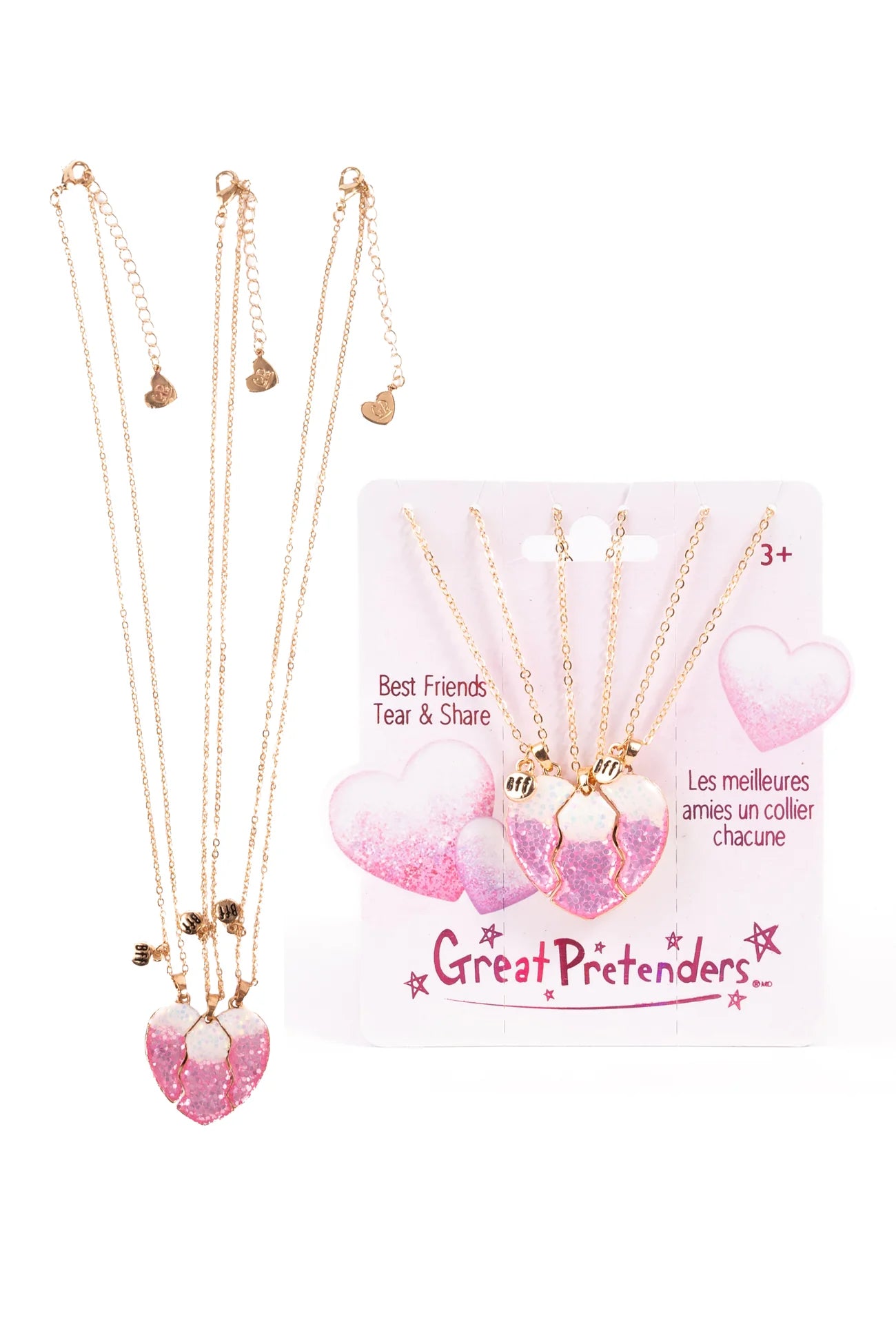 Great Pretenders | vriendschaps Ketting Set – Hart Ketting 3 Vriendinnen