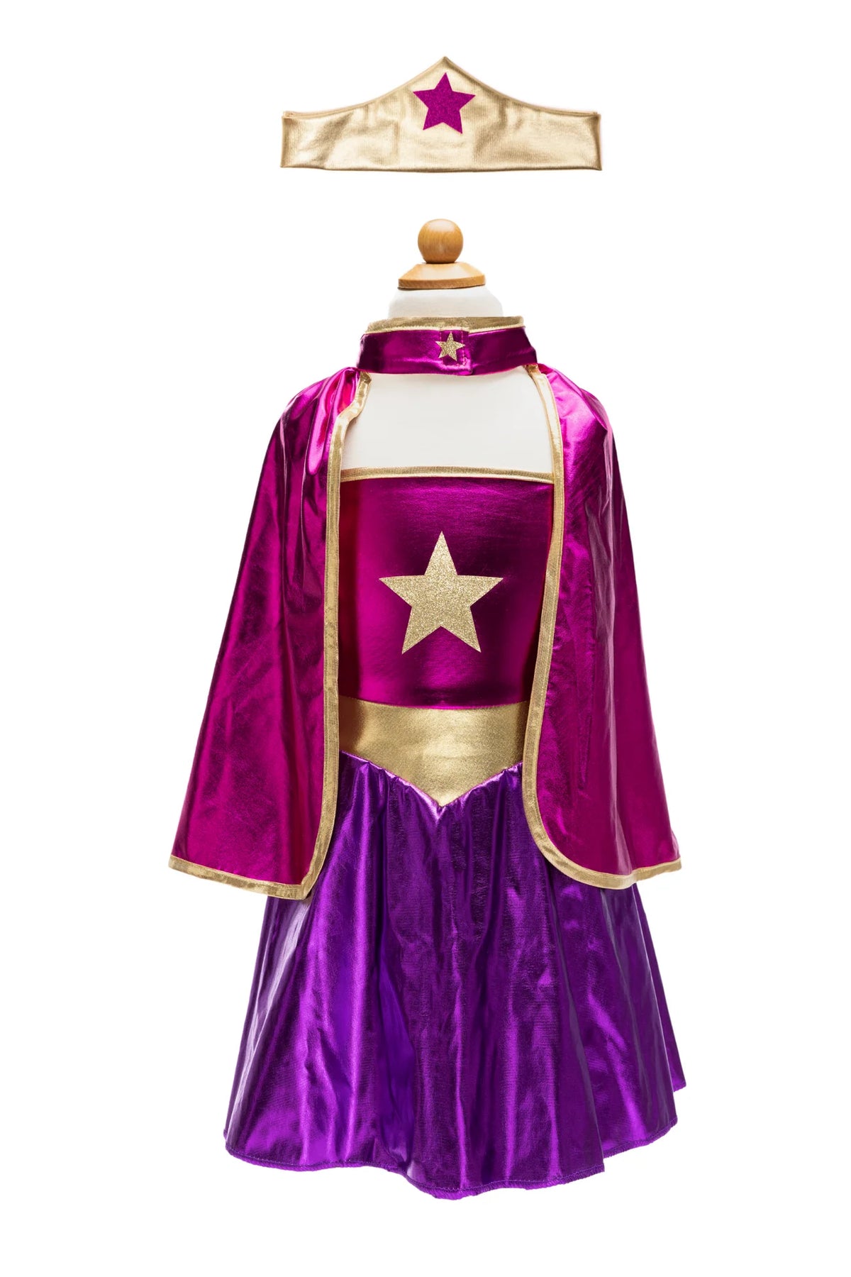 Great Pretenders | Superhero Star Dress with Cape & Headband