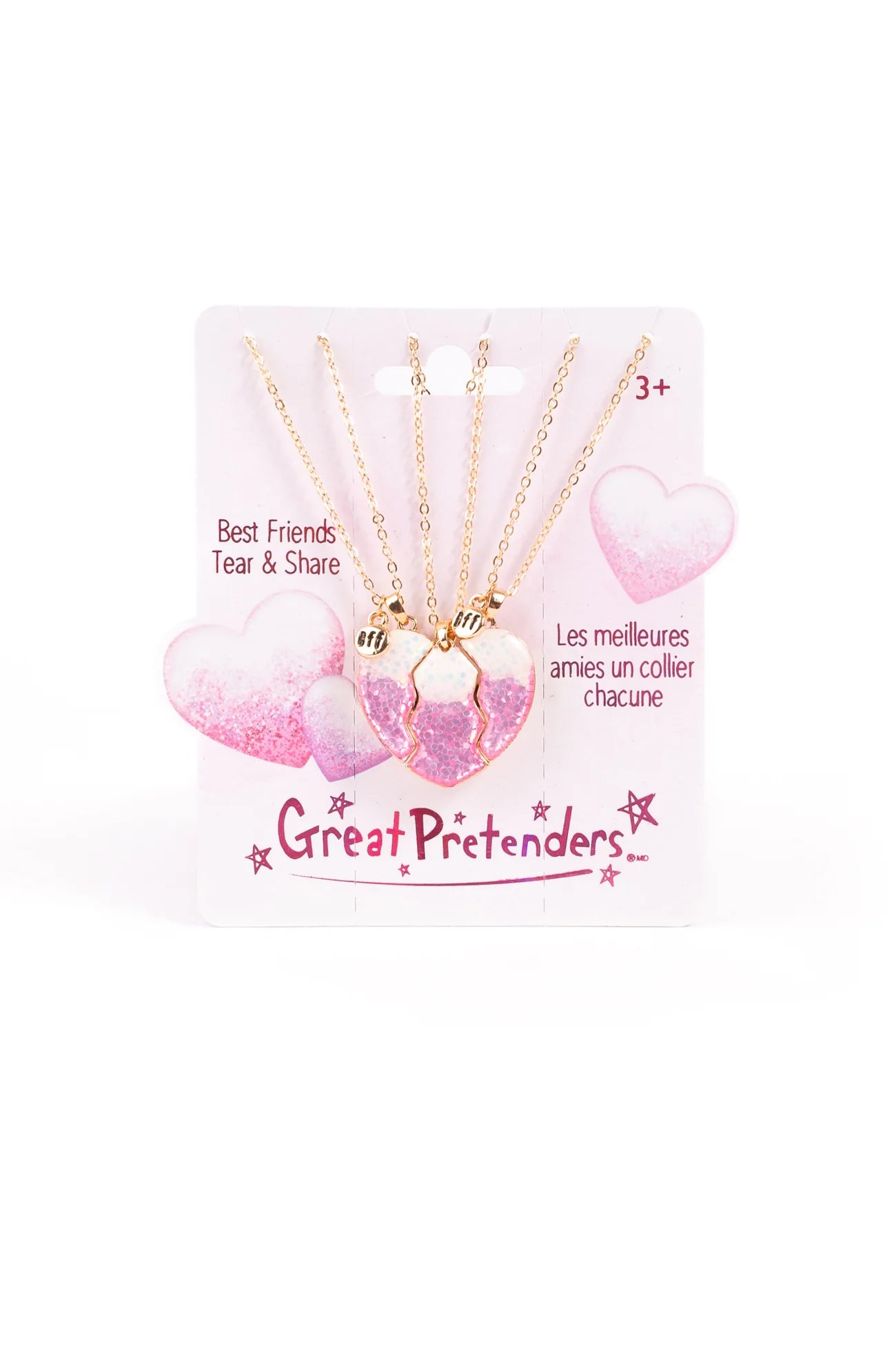 Great Pretenders | vriendschaps Ketting Set – Hart Ketting 3 Vriendinnen