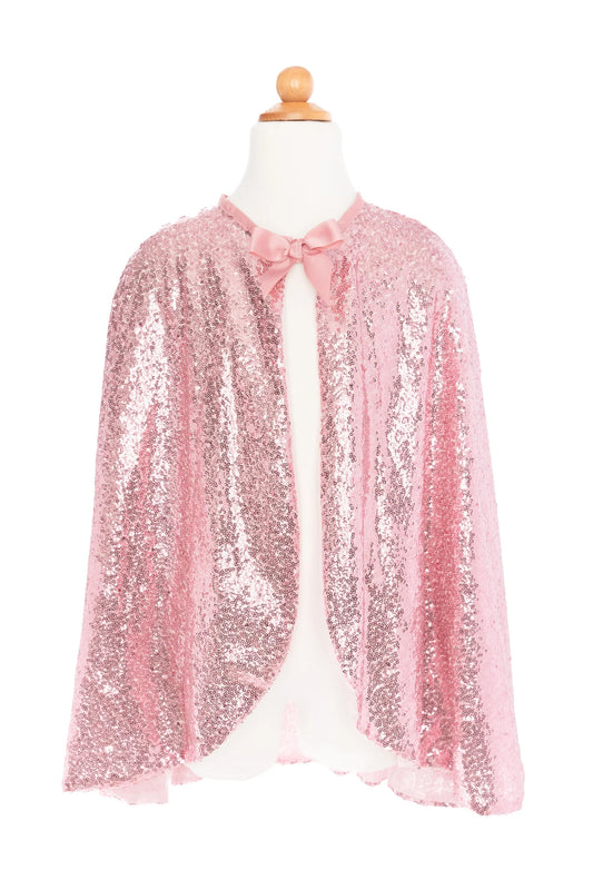 Great Pretenders | Roze Pailletten Cape – Sprankelende Verkleedcape voor Kinderen