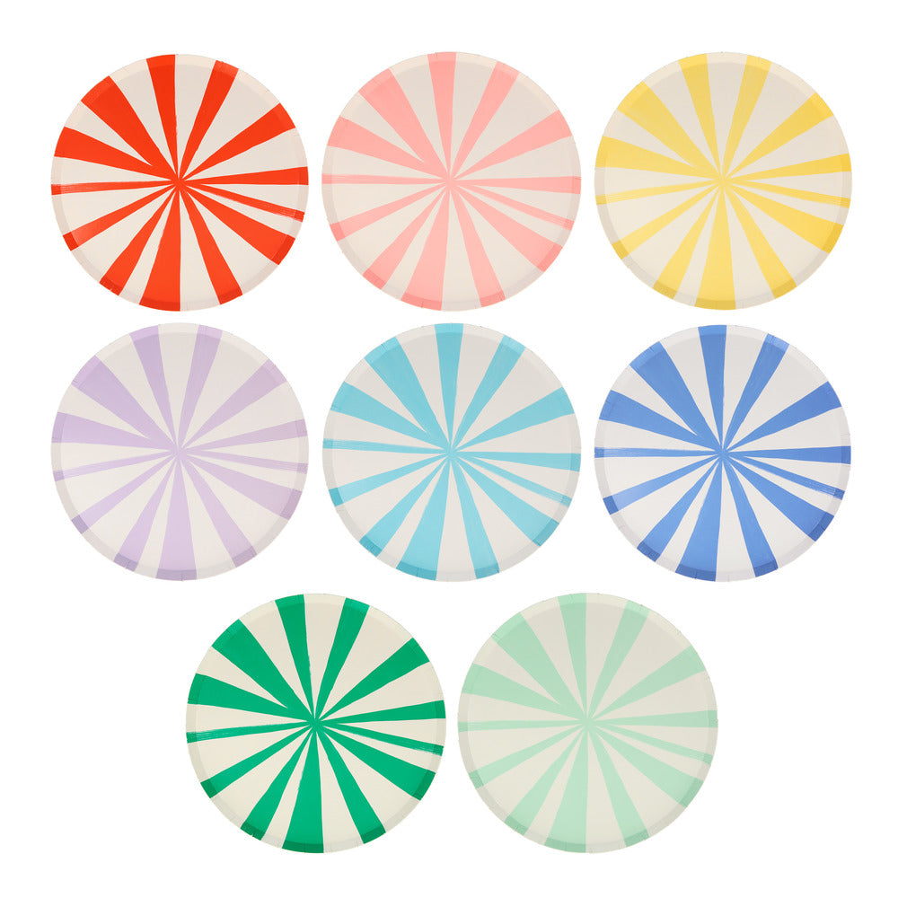Meri Meri | Mixed Stripe kleine bordjes (8 stuks)