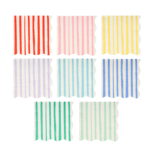 Meri Meri | Mixed Stripe kleine servetten (16 stuks)