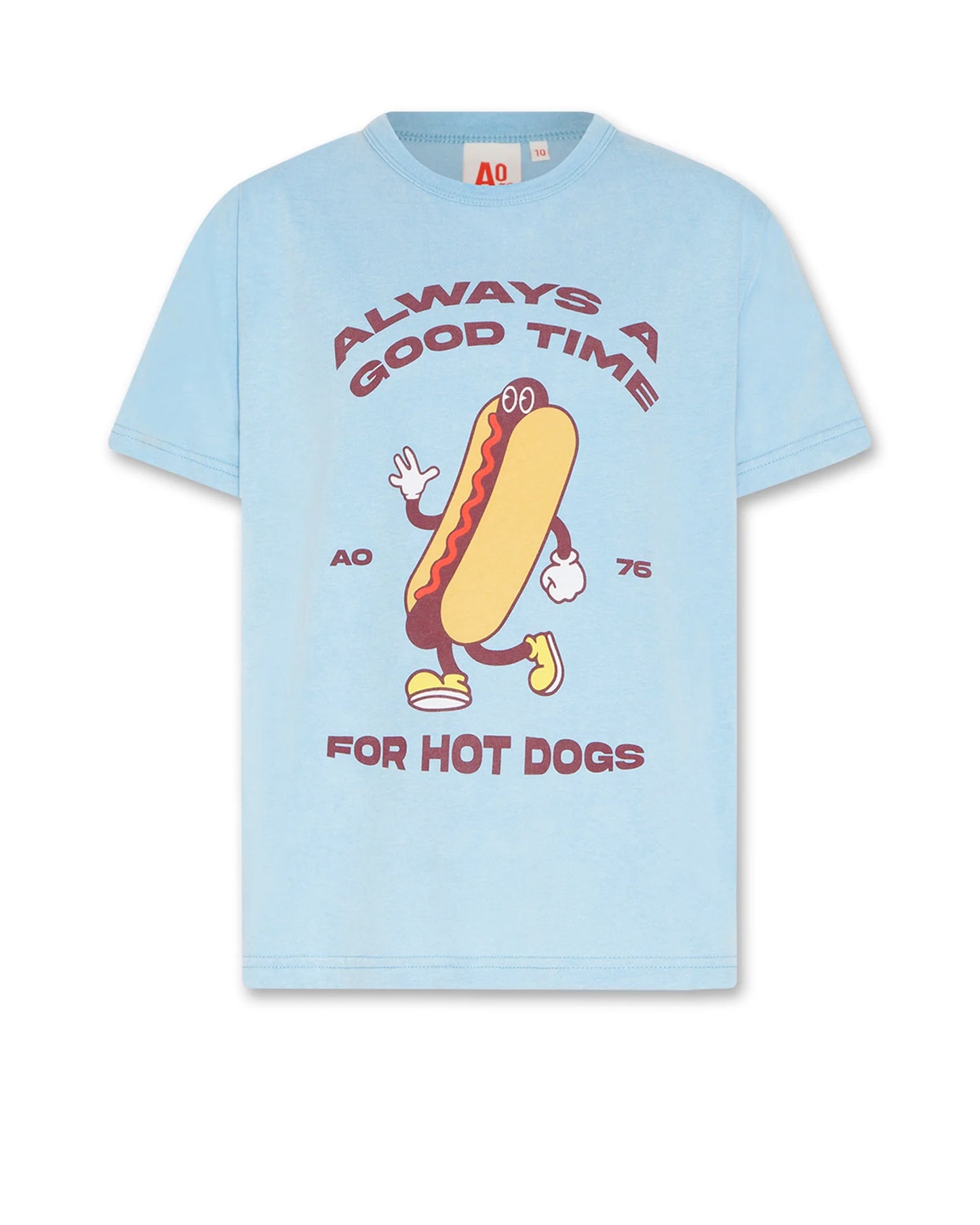 A076 | Mat T-shirt Hot Dog - Sky Blue
