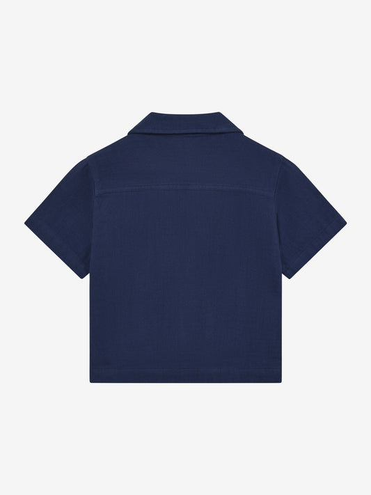 Enfant | Shirt SS muslin medieval blue