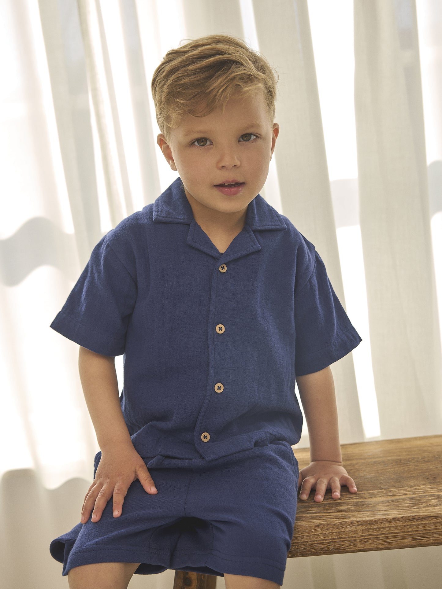 Enfant | shorts muslin medieval blue