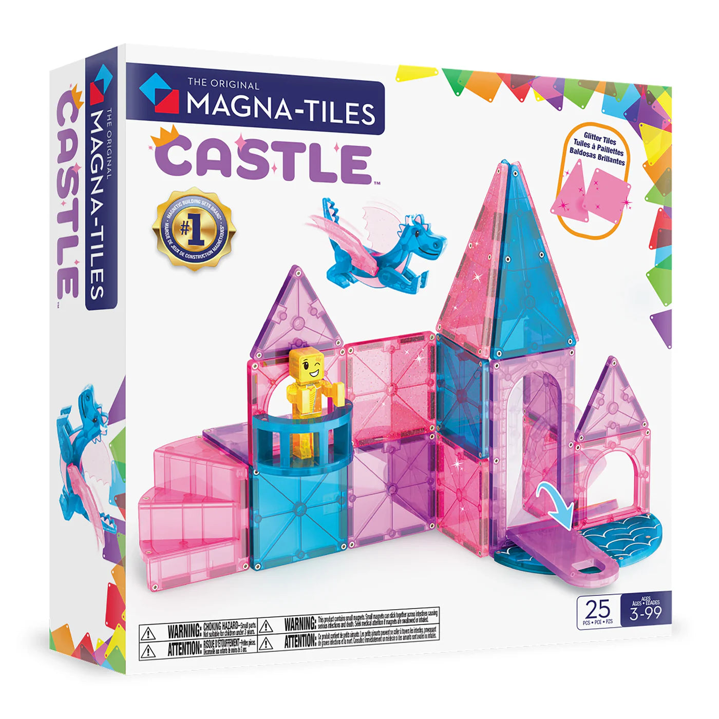 Magna-Tiles | Castle Deluxe + microMAGS 25-piece