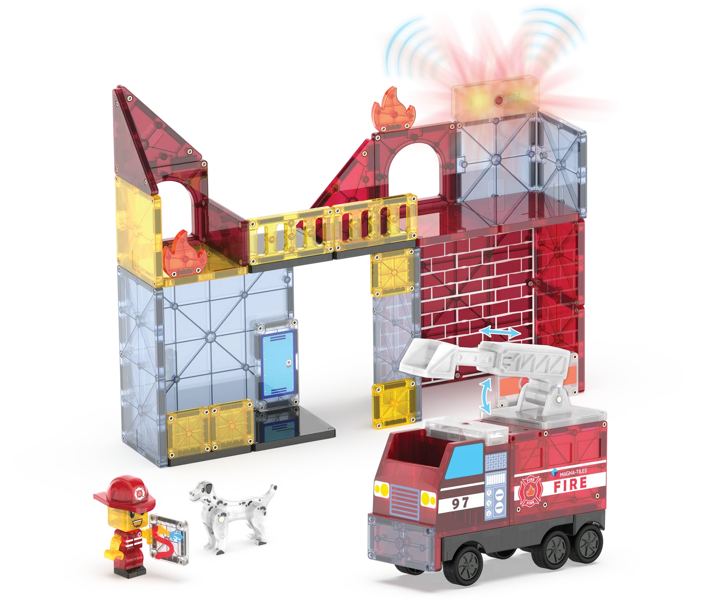 Magna-Tiles | Fire Station 50-Piece Set