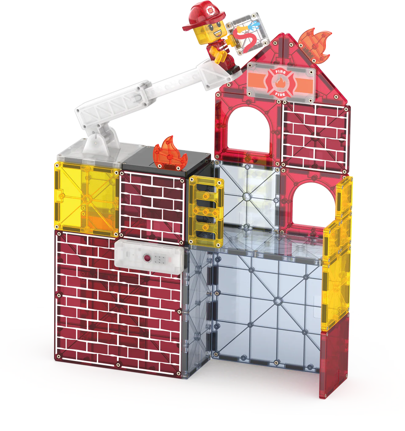 Magna-Tiles | Fire Station 50-Piece Set