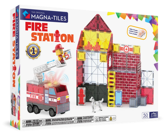 Magna-Tiles | Fire Station 50-Piece Set