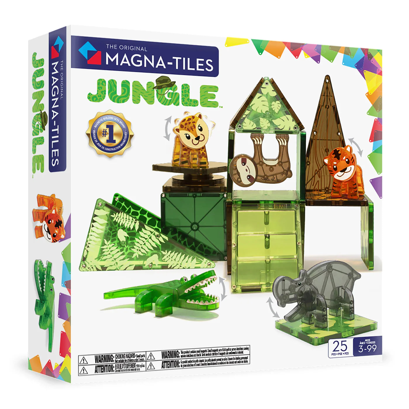 Magna-Tiles | Jungle Animals 25 Piece Set