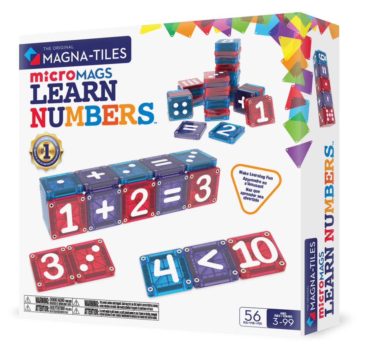 Magna-Tiles | microMAGS Learn Numbers 56-delig – magnetisch cijferspel