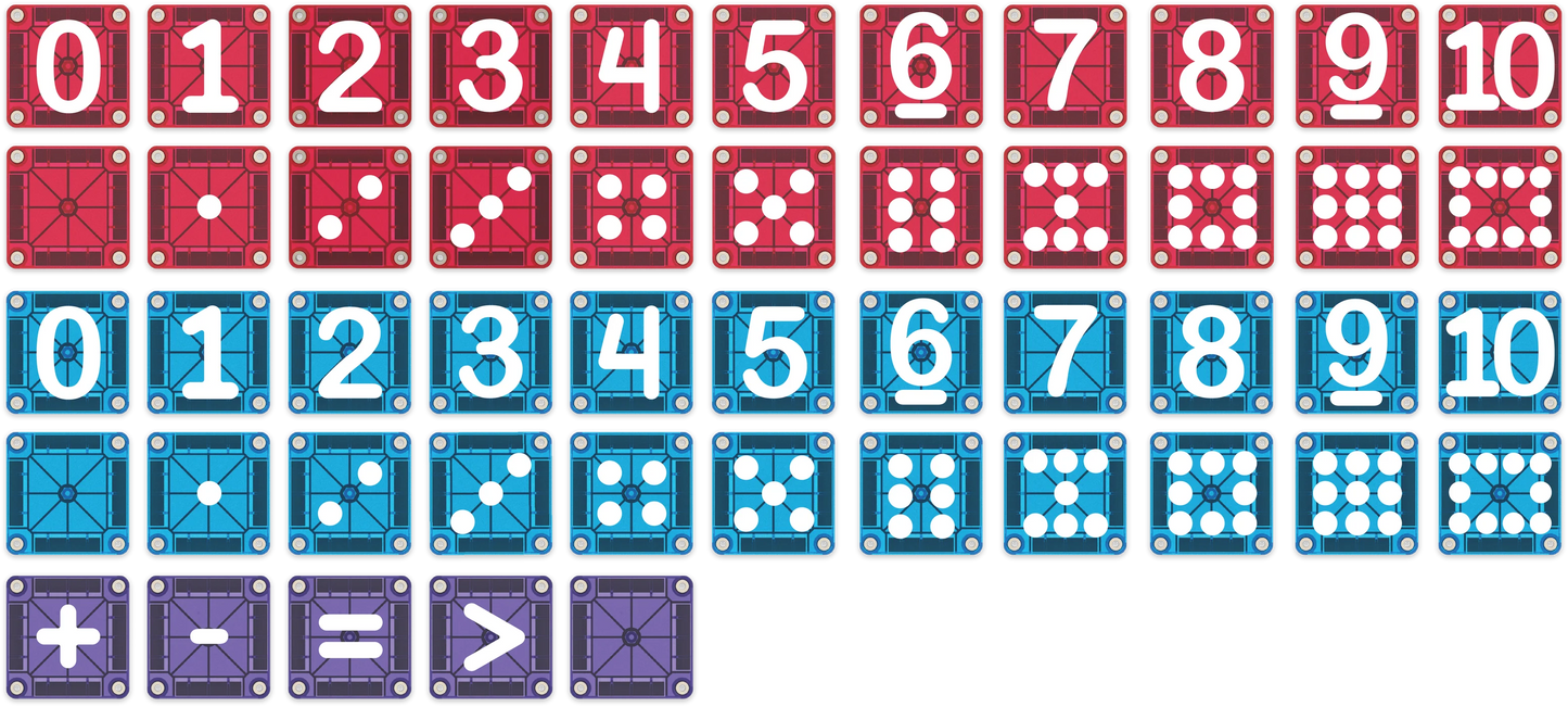 Magna-Tiles | microMAGS Learn Numbers 56-delig – magnetisch cijferspel