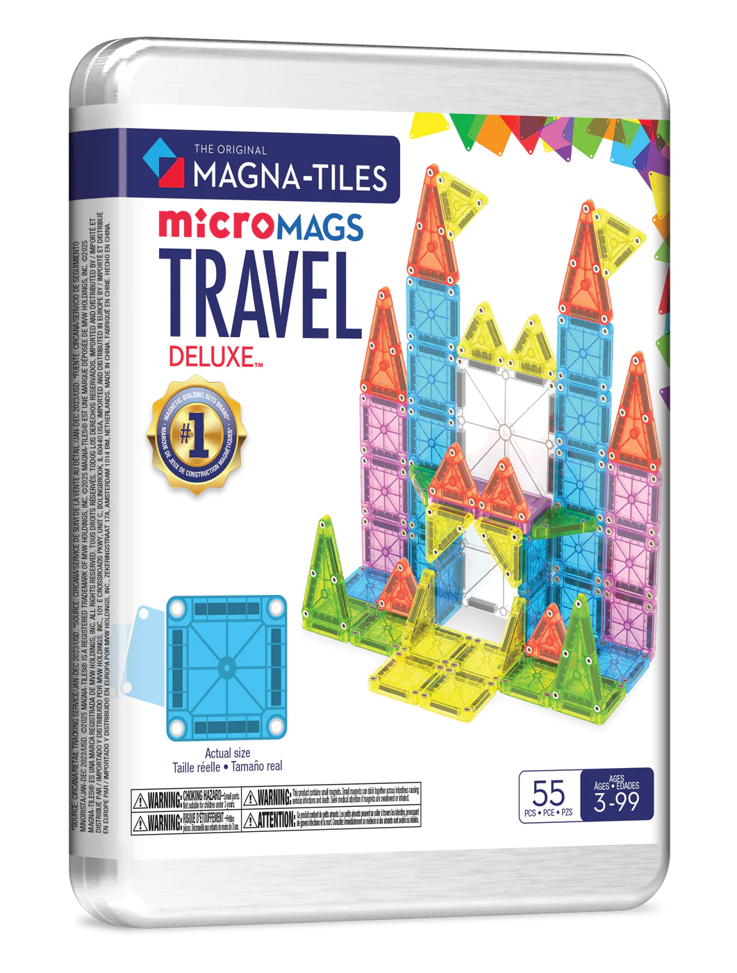 Magna-Tiles | microMAGS Reisset Deluxe 55-delig – magnetisch speelgoed