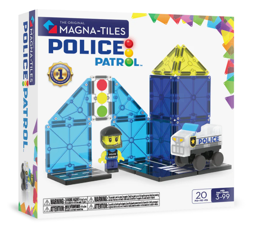 Magna-Tiles | Police Station 20-Piece Set