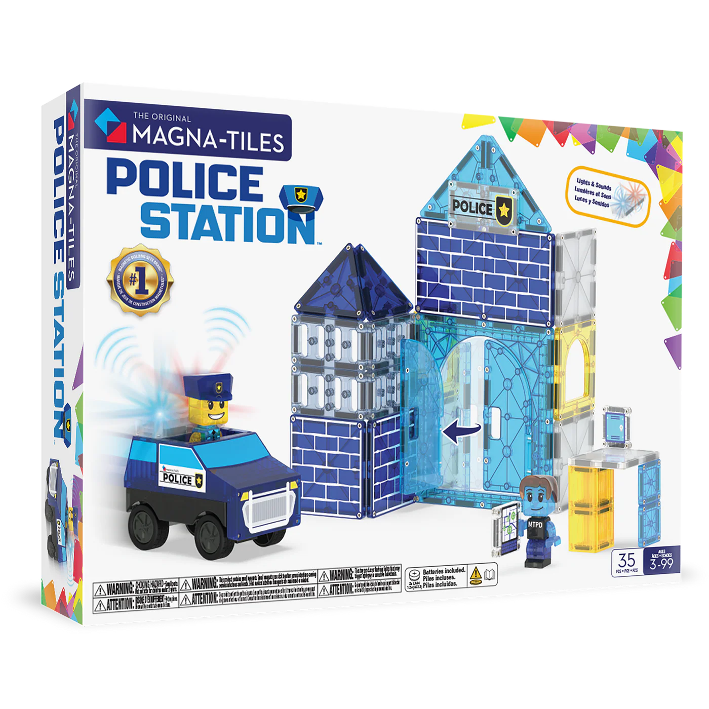 Magna-Tiles | Police Station 35-Piece Set
