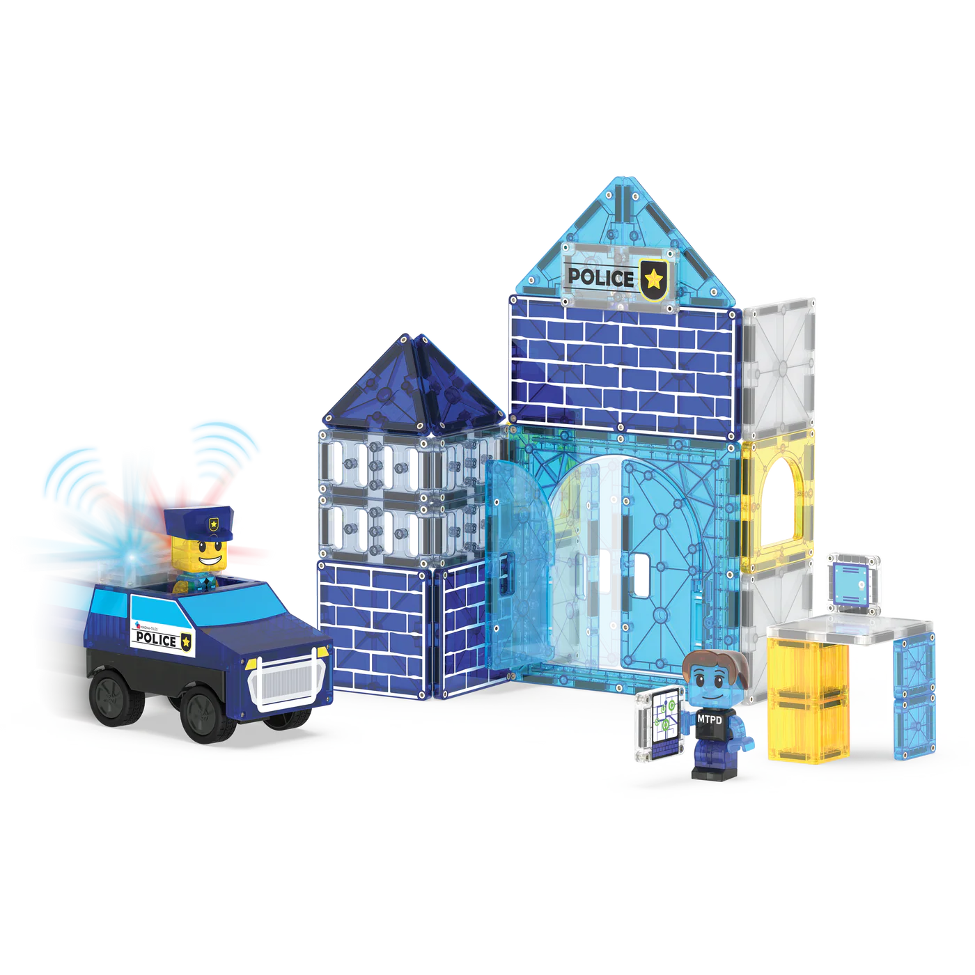 Magna-Tiles | Police Station 35-Piece Set