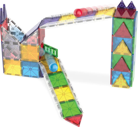 Magna-Tiles | Rail Racers Deluxe 90-Piece Set