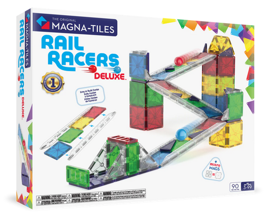 Magna-Tiles | Rail Racers Deluxe 90-Piece Set