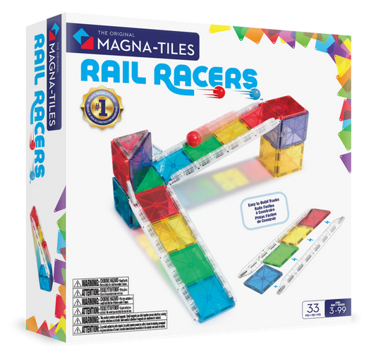 Magna-Tiles | Rail Racers 33-Piece Set