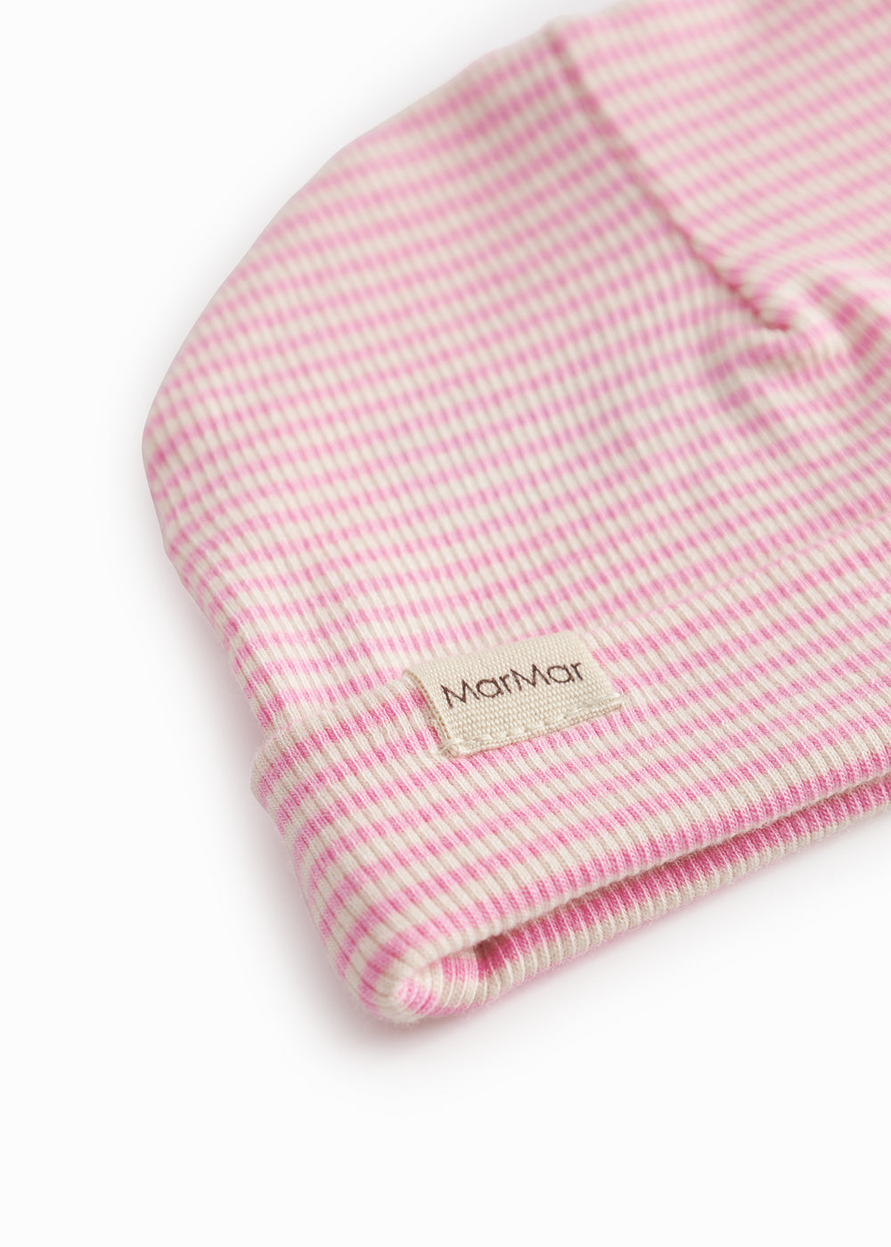 MarMar Copenhagen | Aiko, mutsje modal fine rib pink stripe