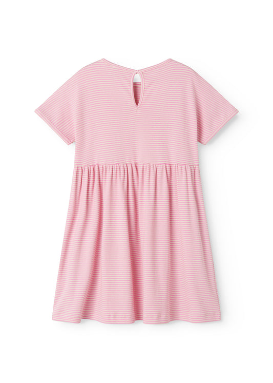 MarMar Copenhagen | Dioa jurkje modal fine rib stripe roze