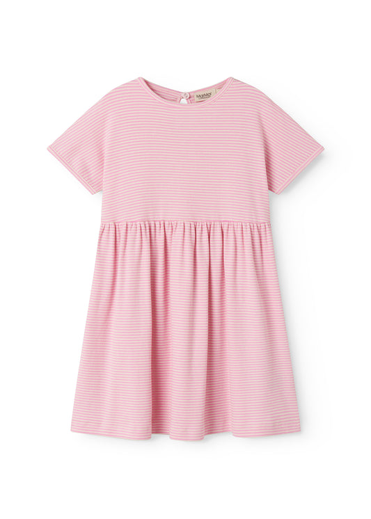 MarMar Copenhagen | Dioa jurkje modal fine rib stripe roze