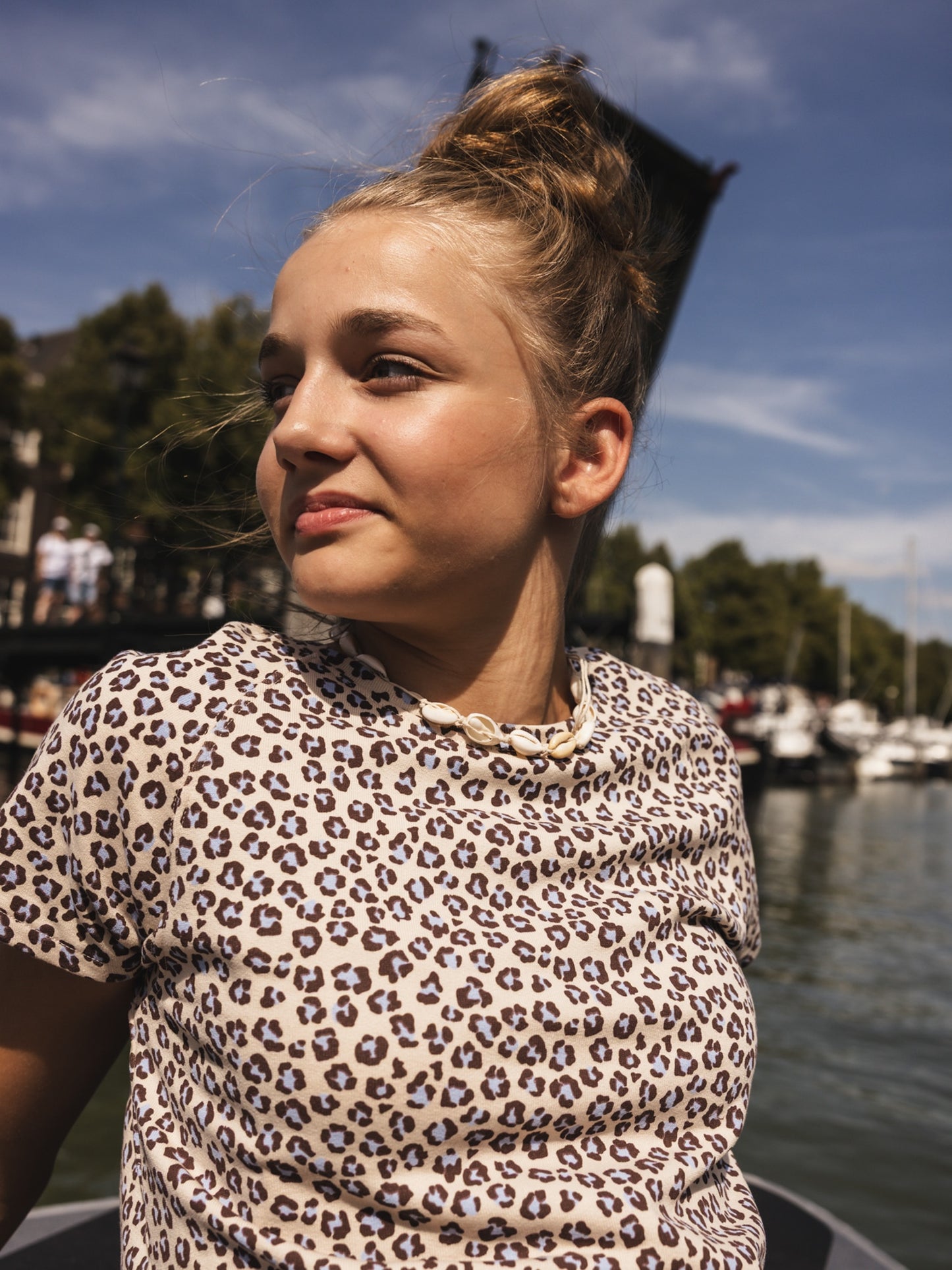 Looxs | Meisjes T-shirt met luipaardprint – cropped model