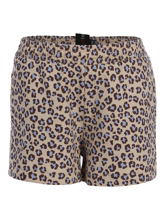 Looxs | Meisjes luipaard short beige – zomerse short met print