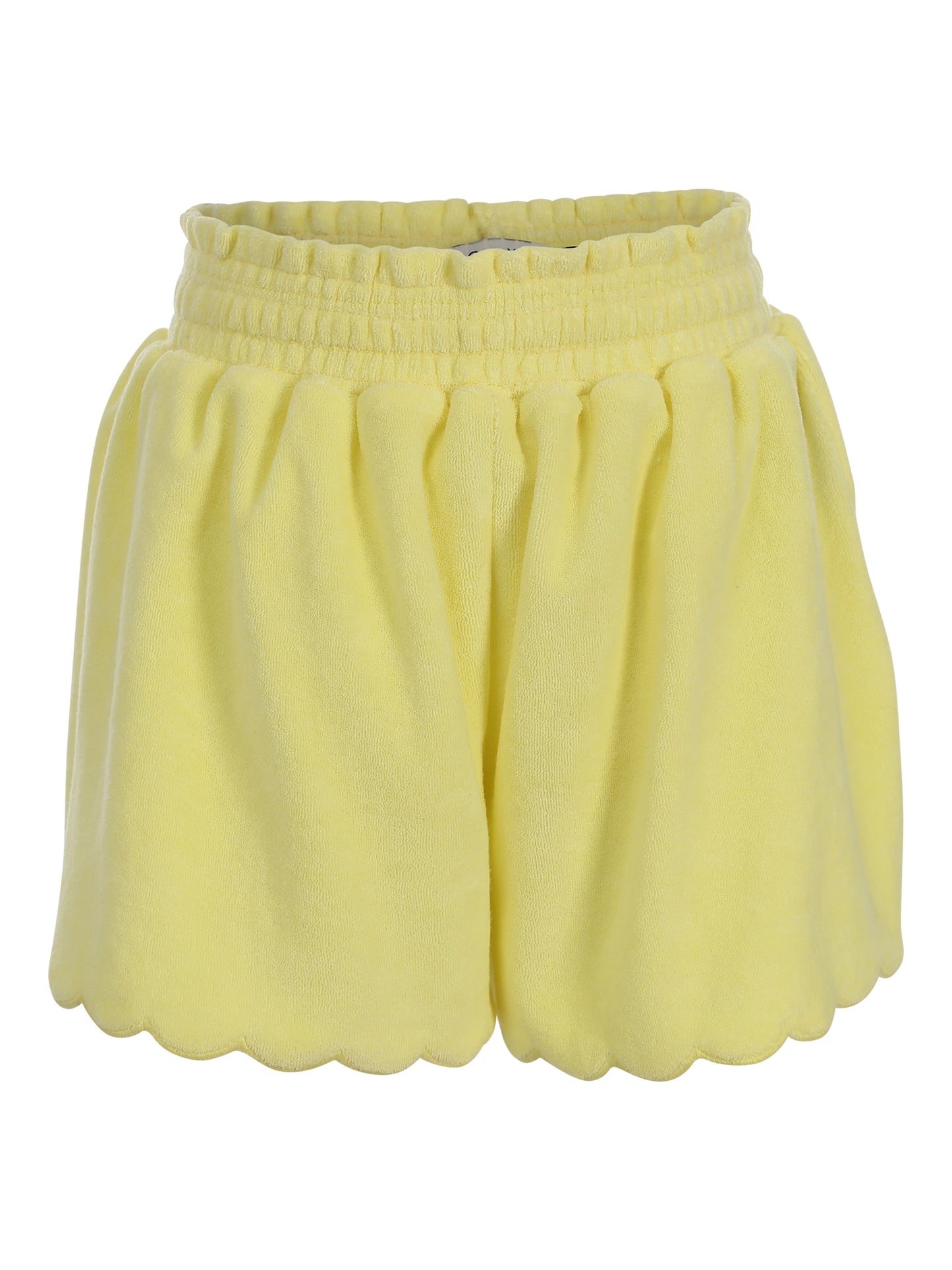 Looxs | Gele badstof meisjes short met elastische taille