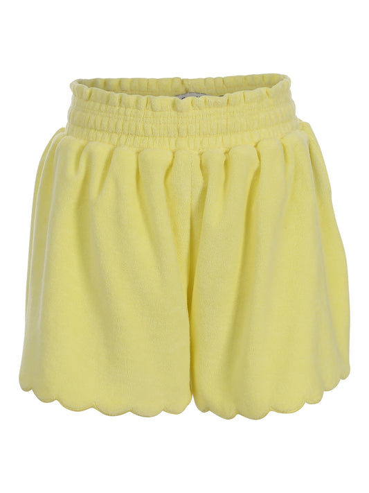 Looxs | Gele badstof meisjes short met elastische taille