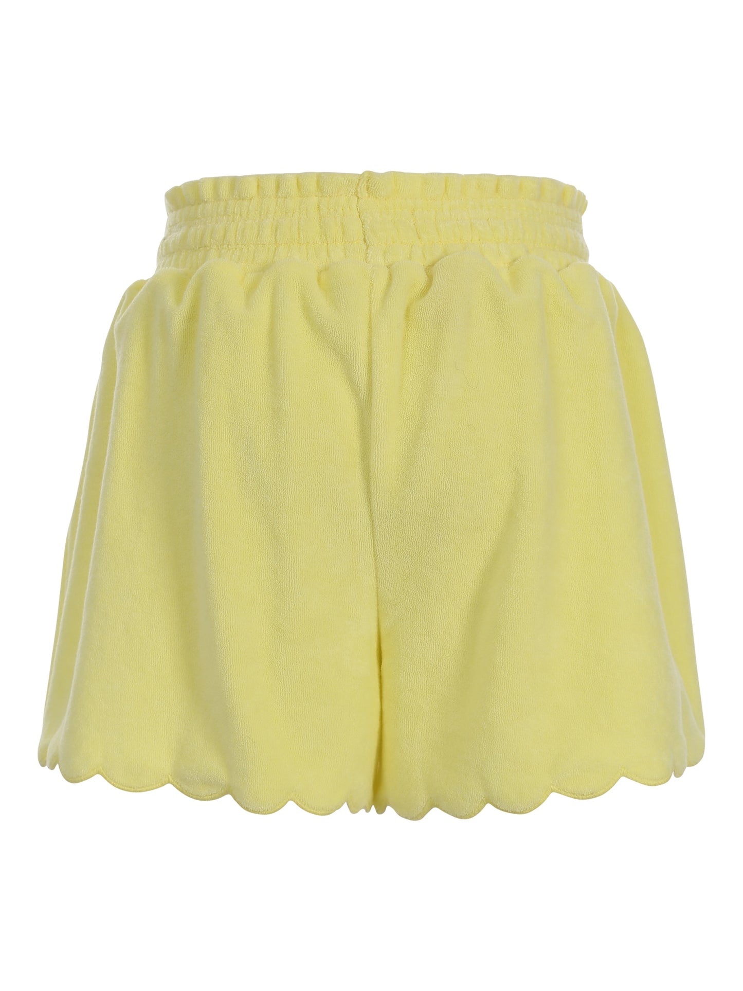 Looxs | Gele badstof meisjes short met elastische taille