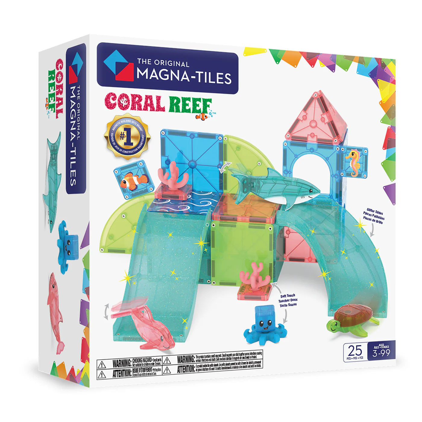 Magna-Tiles | Coral Reef – 25 Delige Magnetische Bouwset met Oceaanthema