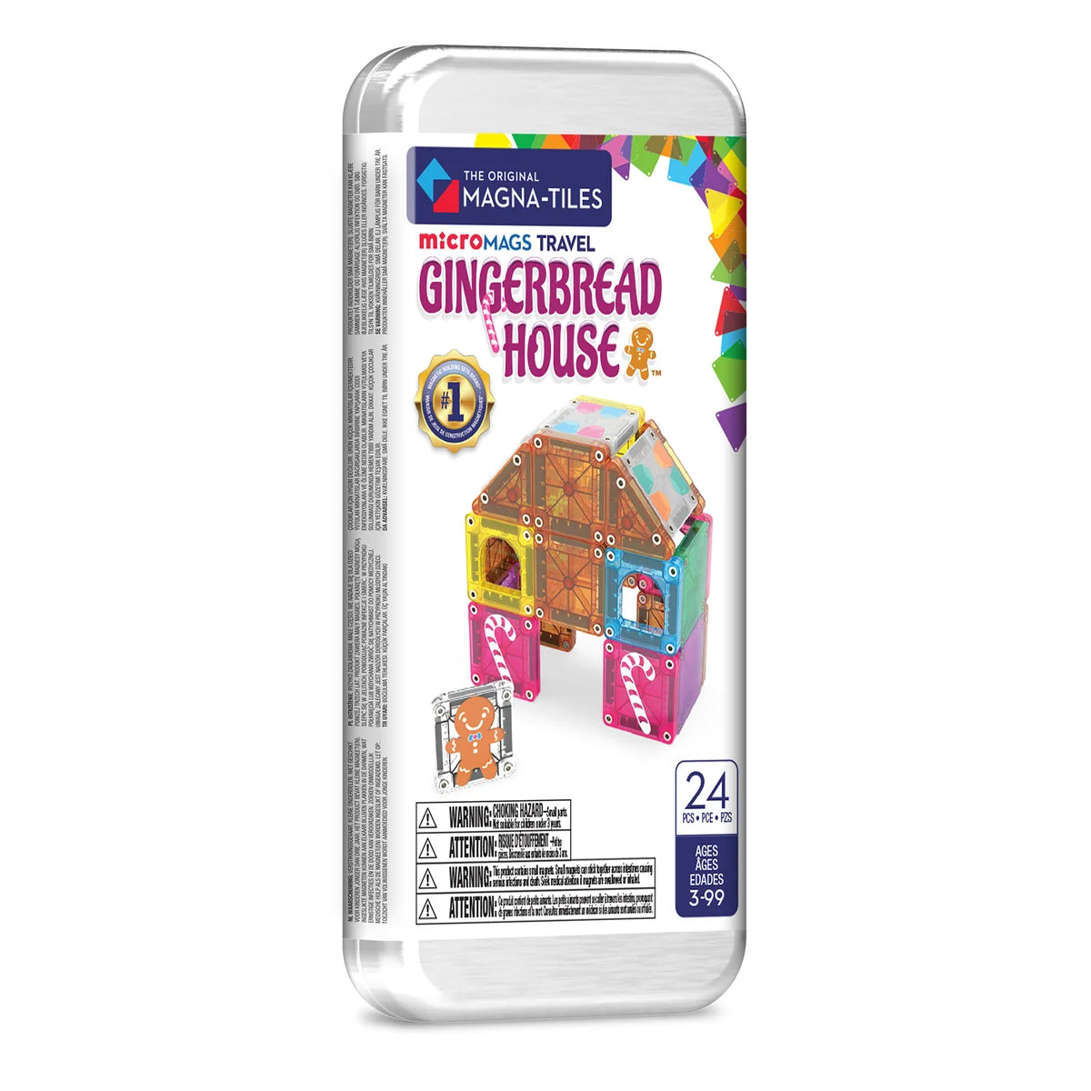 MAGNA-TILES | microMAGS Gingerbread House Travel Set 24-delig